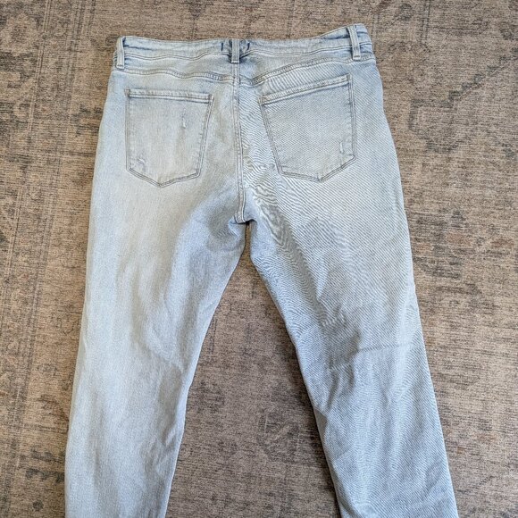 Studio Blue Frankie Mid Rise Distressed Girlfriend Jean, size 16, indigo - Picture 2 of 3